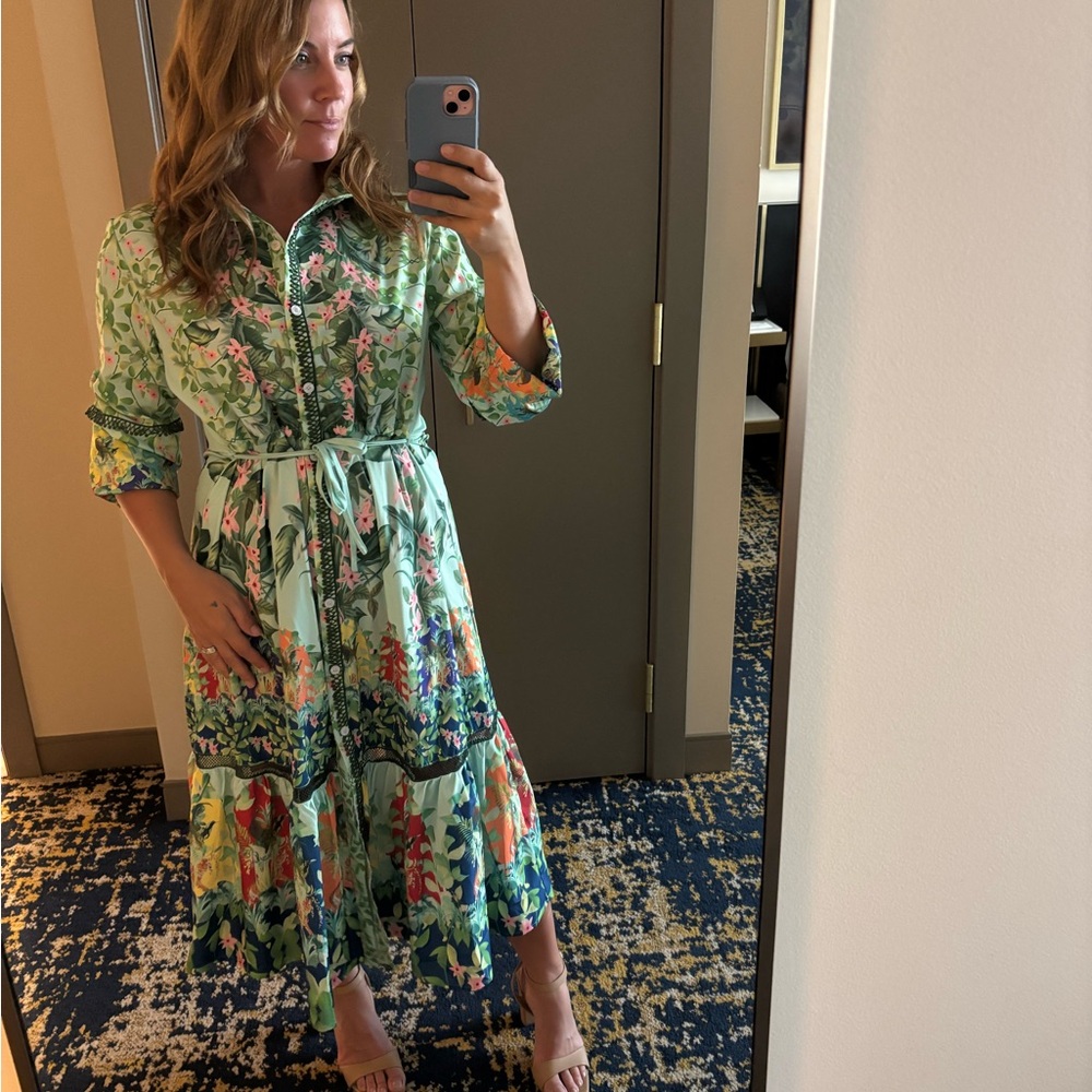 Floral Green Dress
